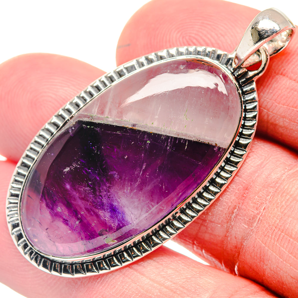 Chevron Amethyst Pendants handcrafted by Anasilvercos - PD18530