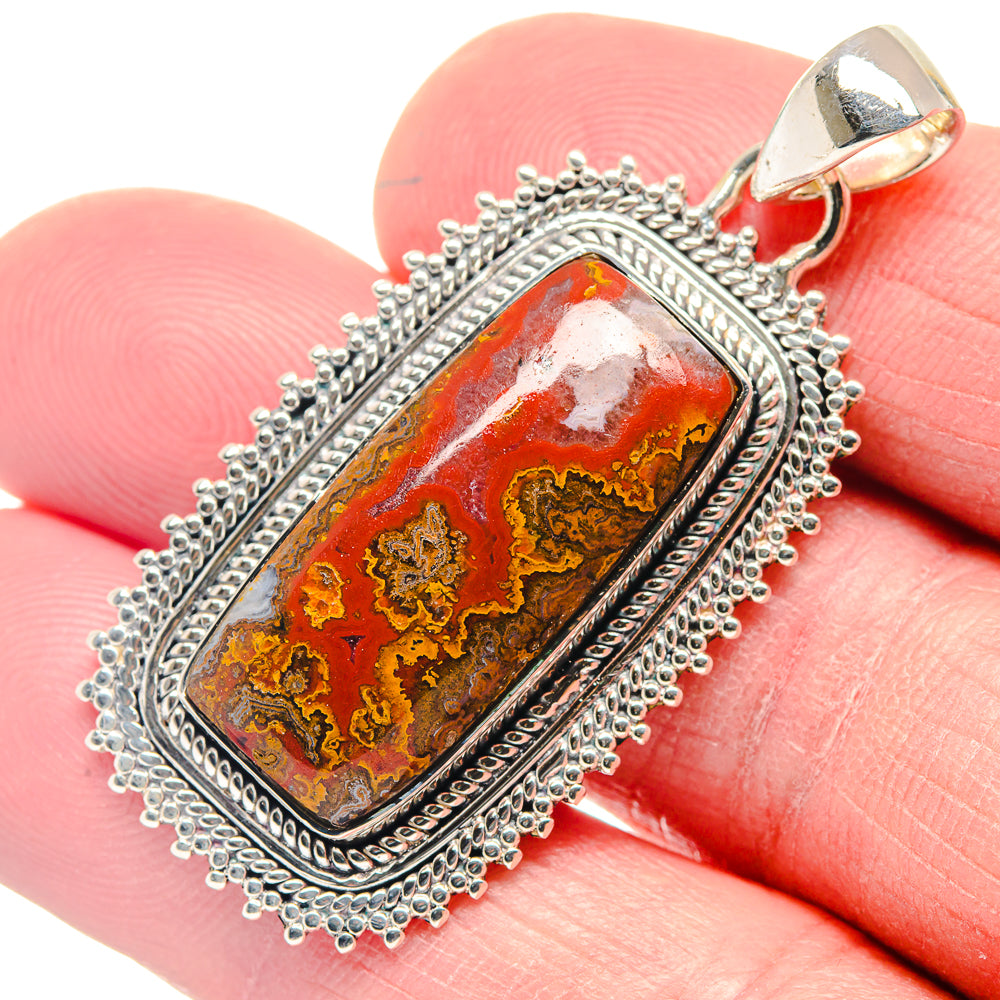 Morocco Agate Pendants handcrafted by Anasilvercos - PD18533
