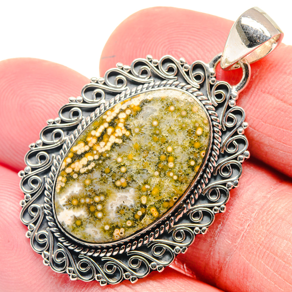 Ocean Jasper Pendants handcrafted by Anasilvercos - PD18534