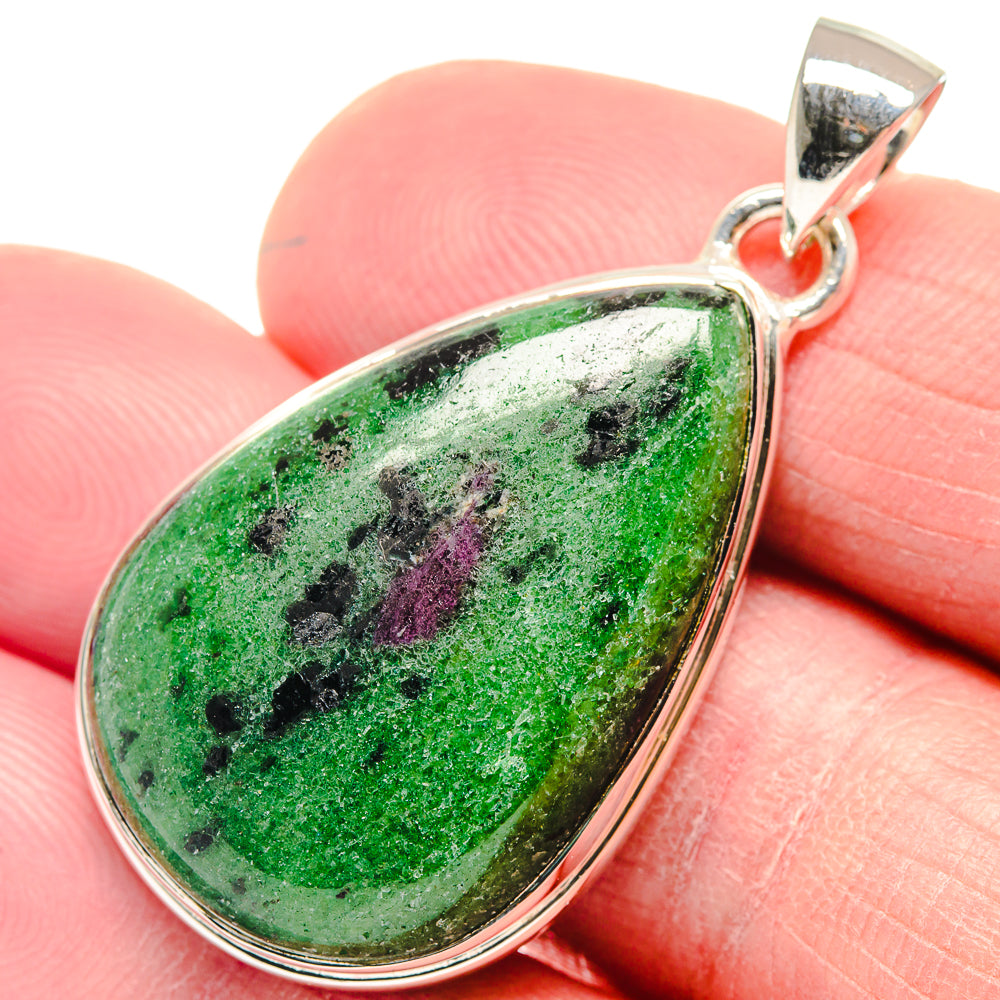 Ruby Zoisite Pendants handcrafted by Anasilvercos - PD18535