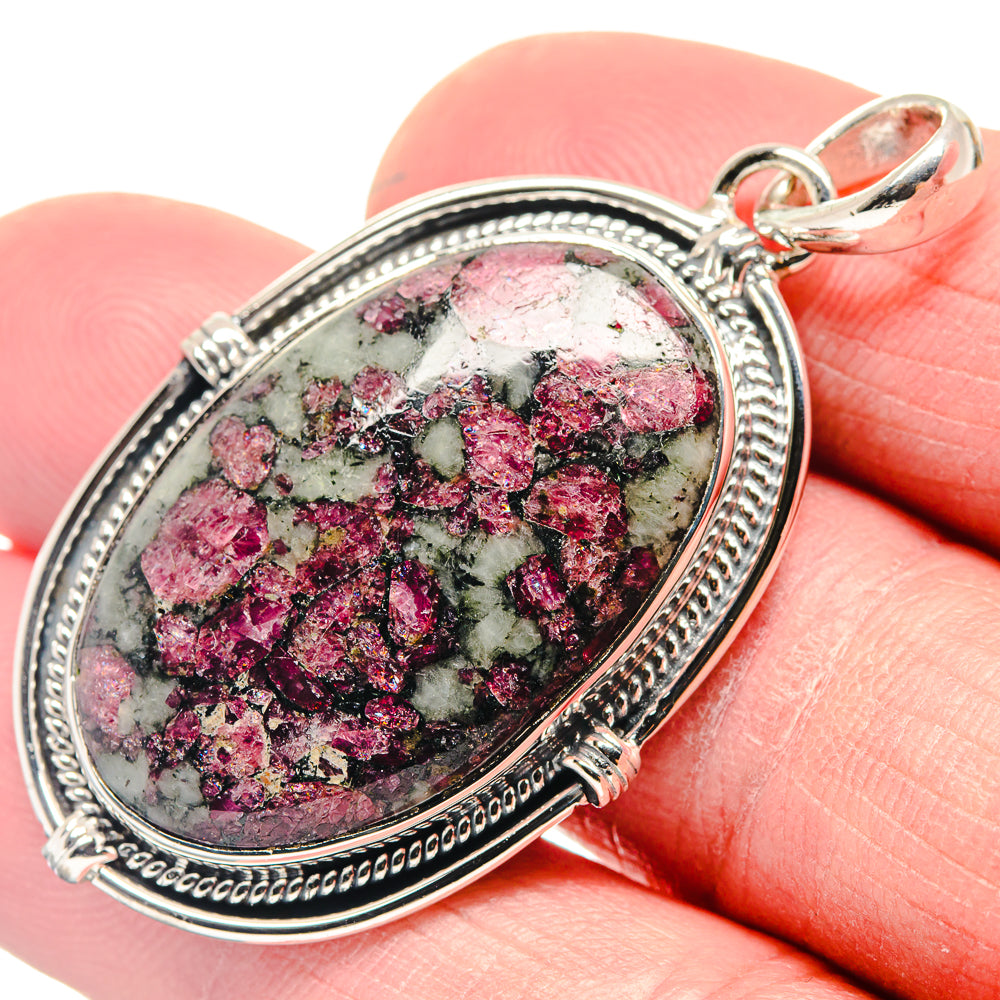 Russian Eudialyte Pendants handcrafted by Anasilvercos - PD18539