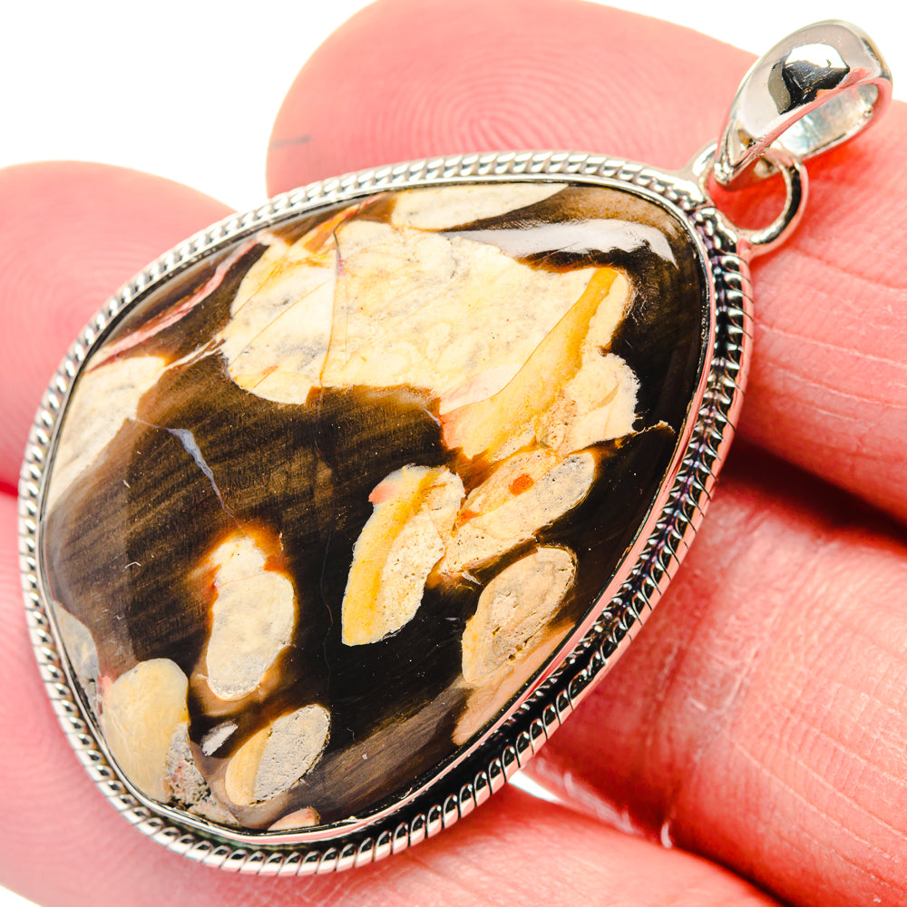 Peanut Wood Jasper Pendants handcrafted by Anasilvercos - PD18540
