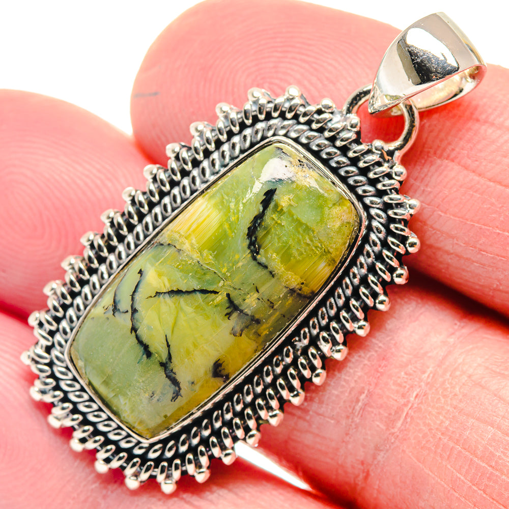 African Green Opal Pendants handcrafted by Anasilvercos - PD18550