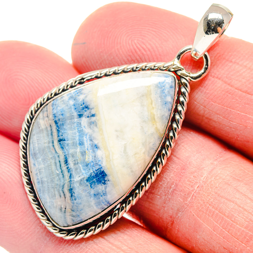 Blue Scheelite Pendants handcrafted by Anasilvercos - PD18566