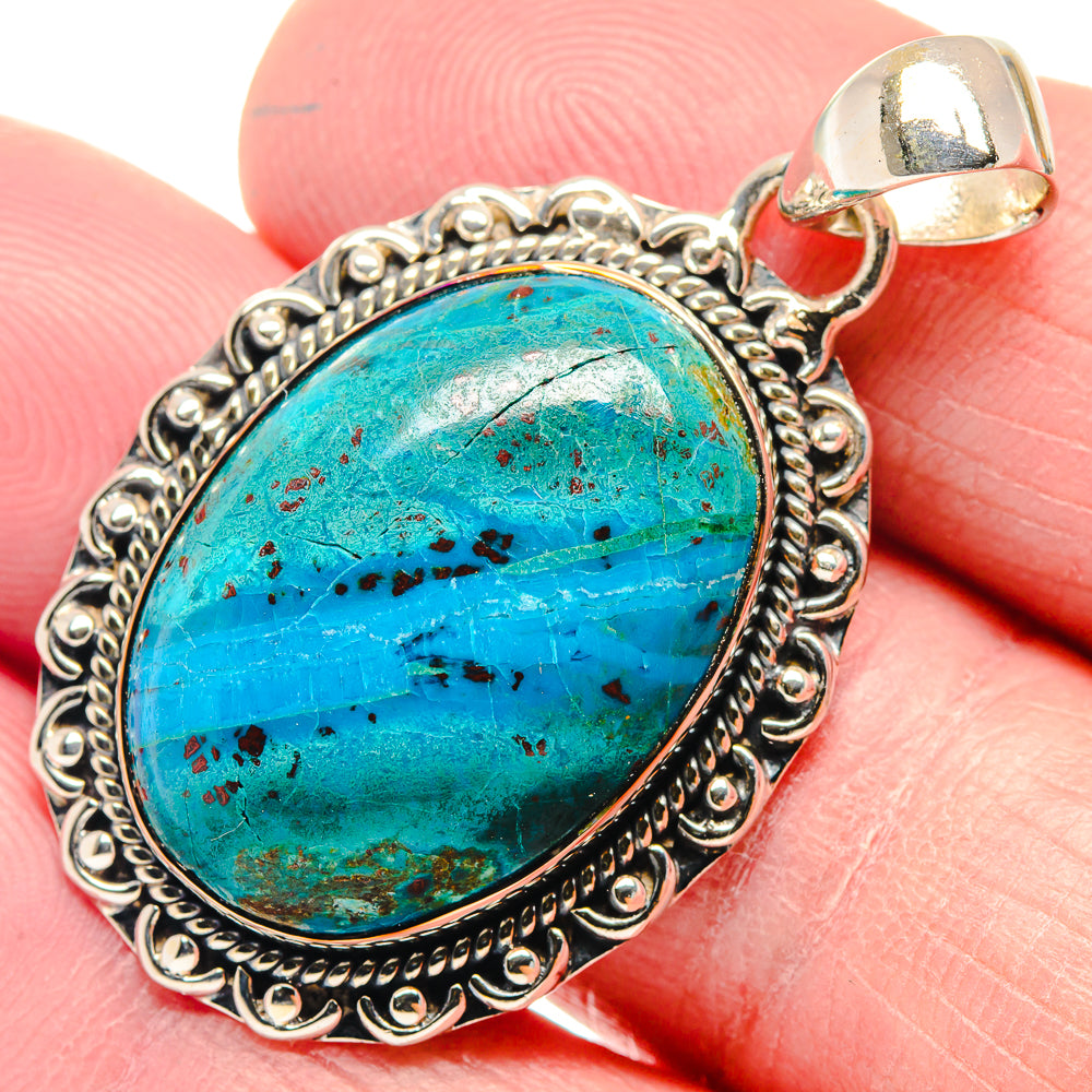 Chrysocolla Pendants handcrafted by Anasilvercos - PD18571