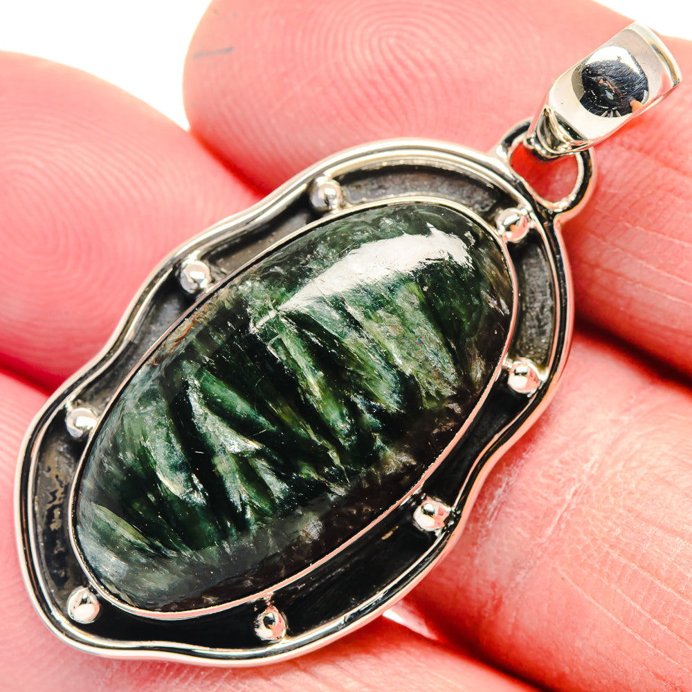 Seraphinite Pendants handcrafted by Anasilvercos - PD18574