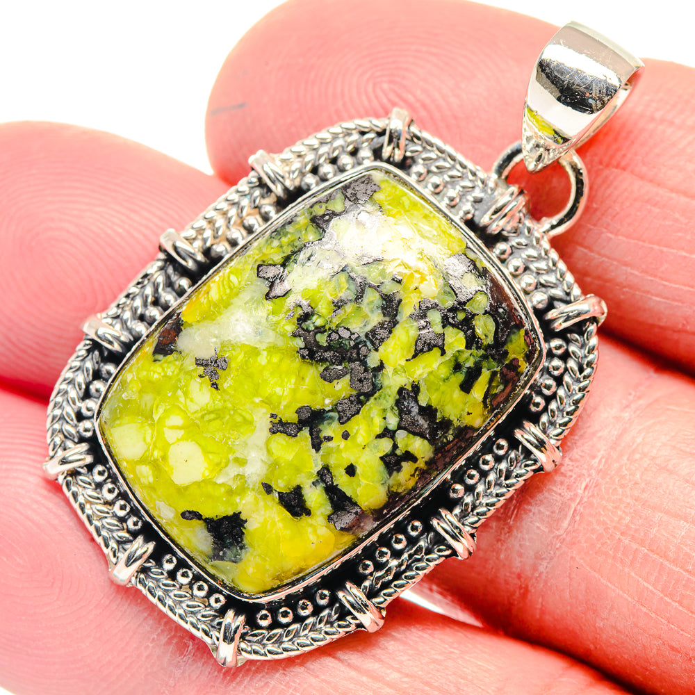 African Green Opal Pendants handcrafted by Anasilvercos - PD18577