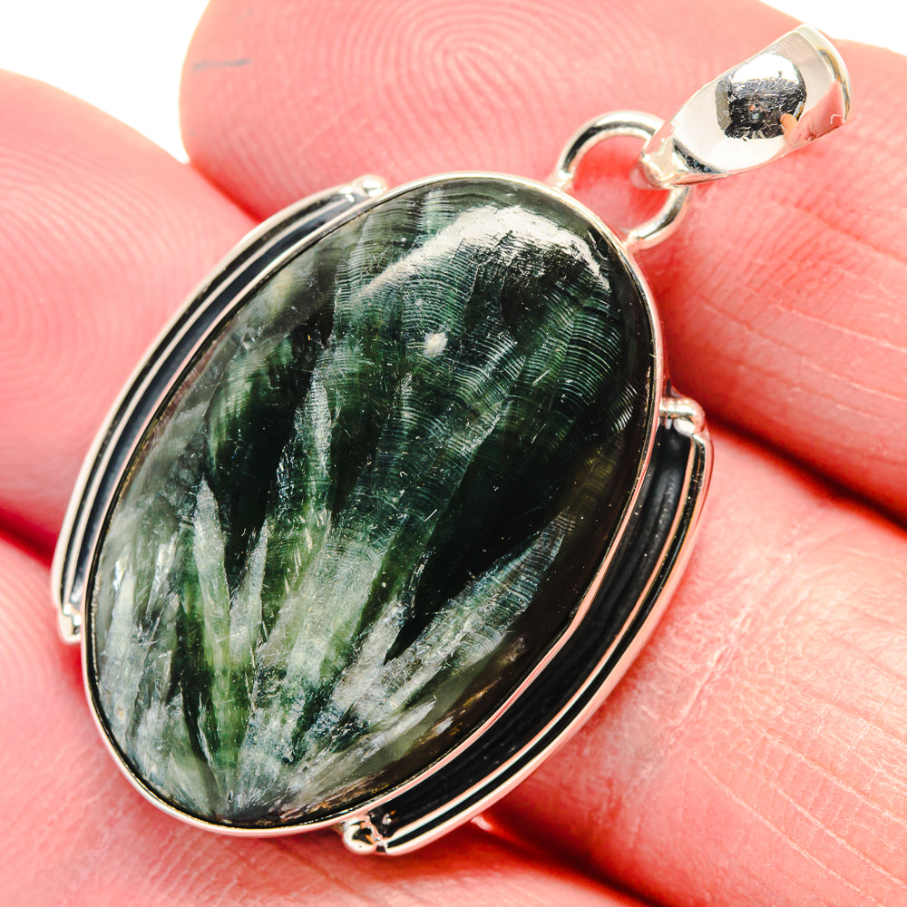 Seraphinite Pendants handcrafted by Anasilvercos - PD18582