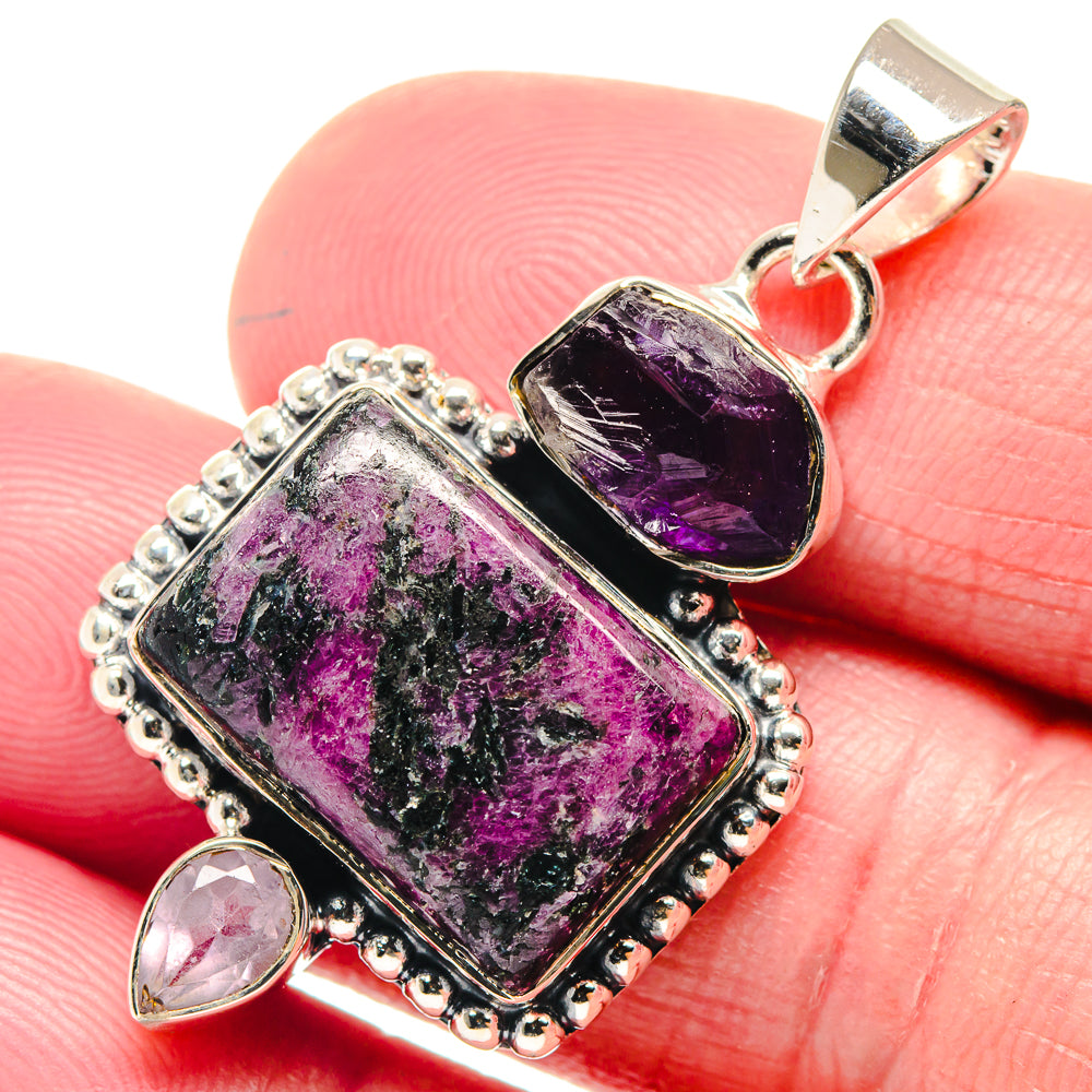 Russian Eudialyte Pendants handcrafted by Anasilvercos - PD18596
