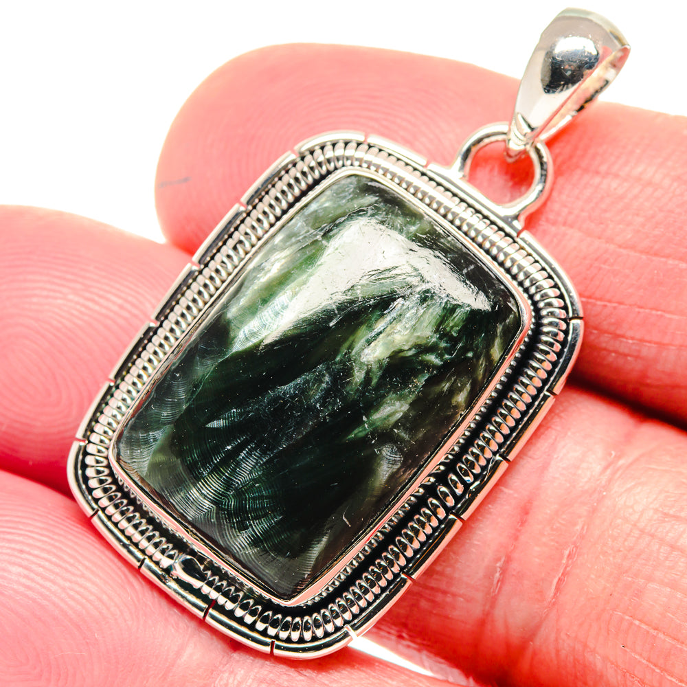 Seraphinite Pendants handcrafted by Anasilvercos - PD18601