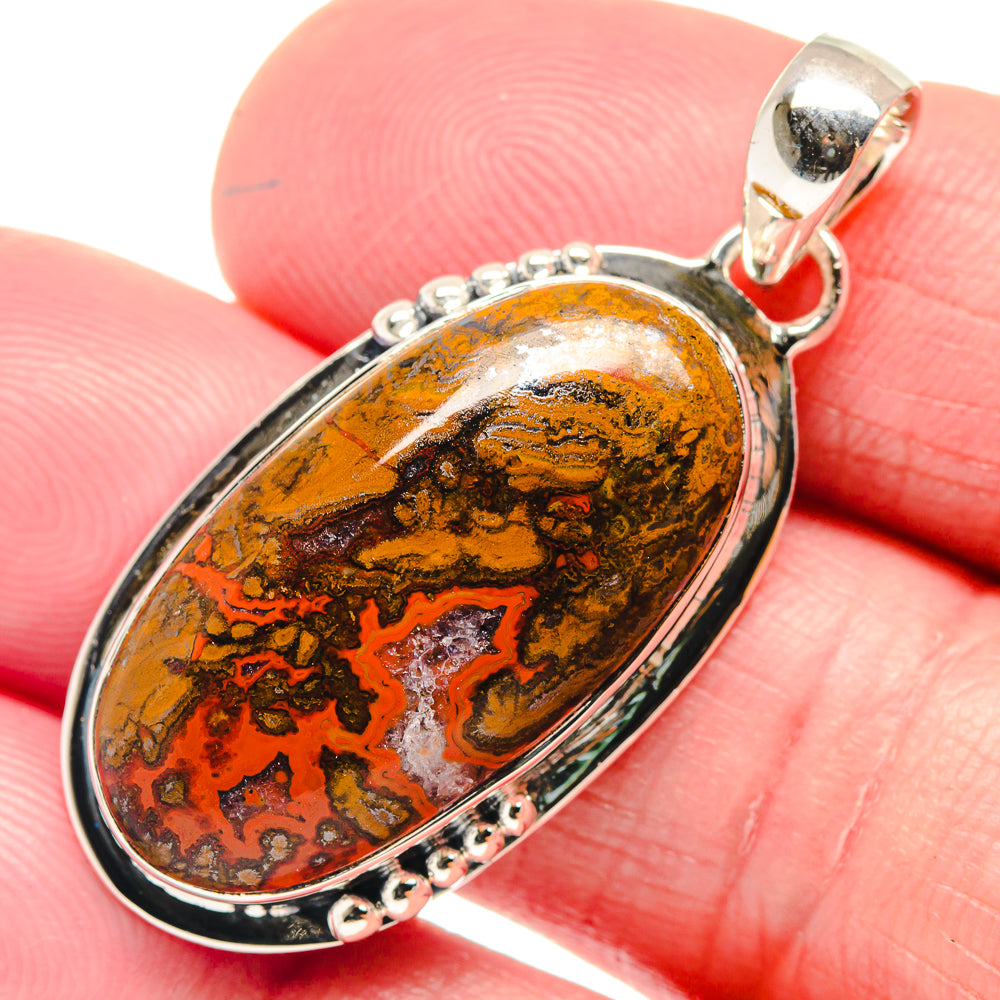Morocco Agate Pendants handcrafted by Anasilvercos - PD18602