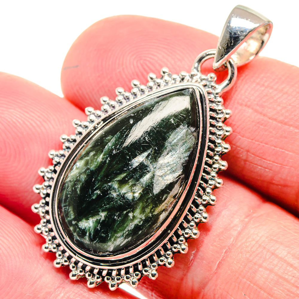 Seraphinite Pendants handcrafted by Anasilvercos - PD18606