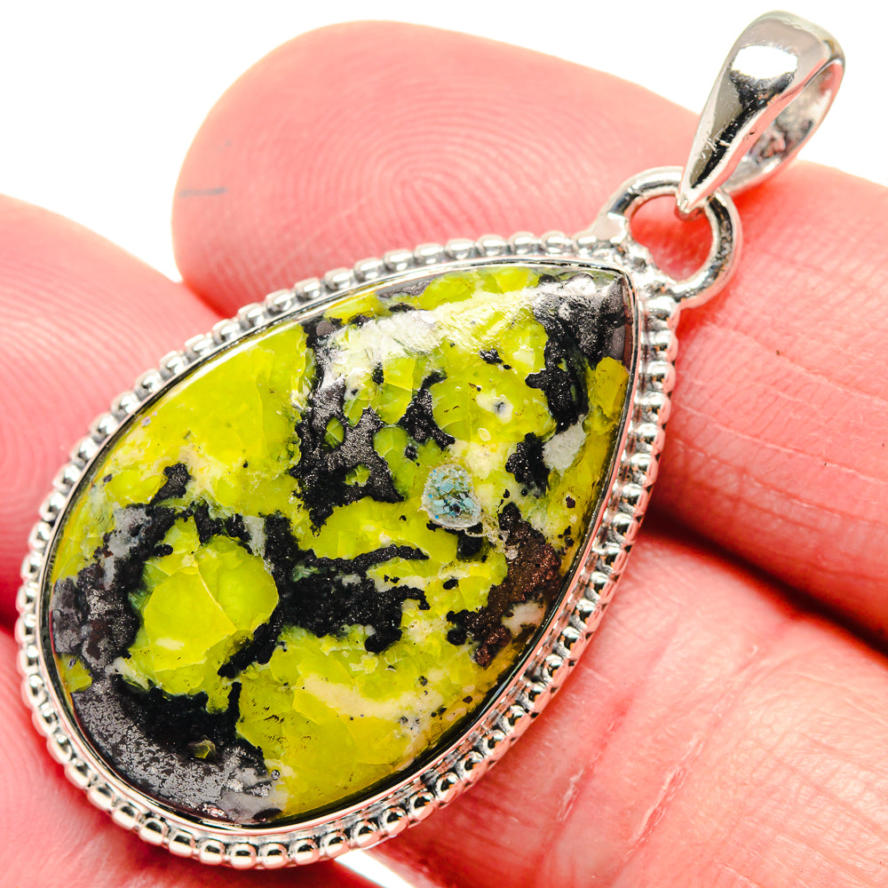 African Green Opal Pendants handcrafted by Anasilvercos - PD18622