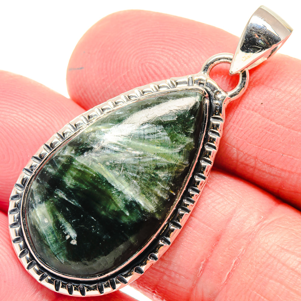 Seraphinite Pendants handcrafted by Anasilvercos - PD18623