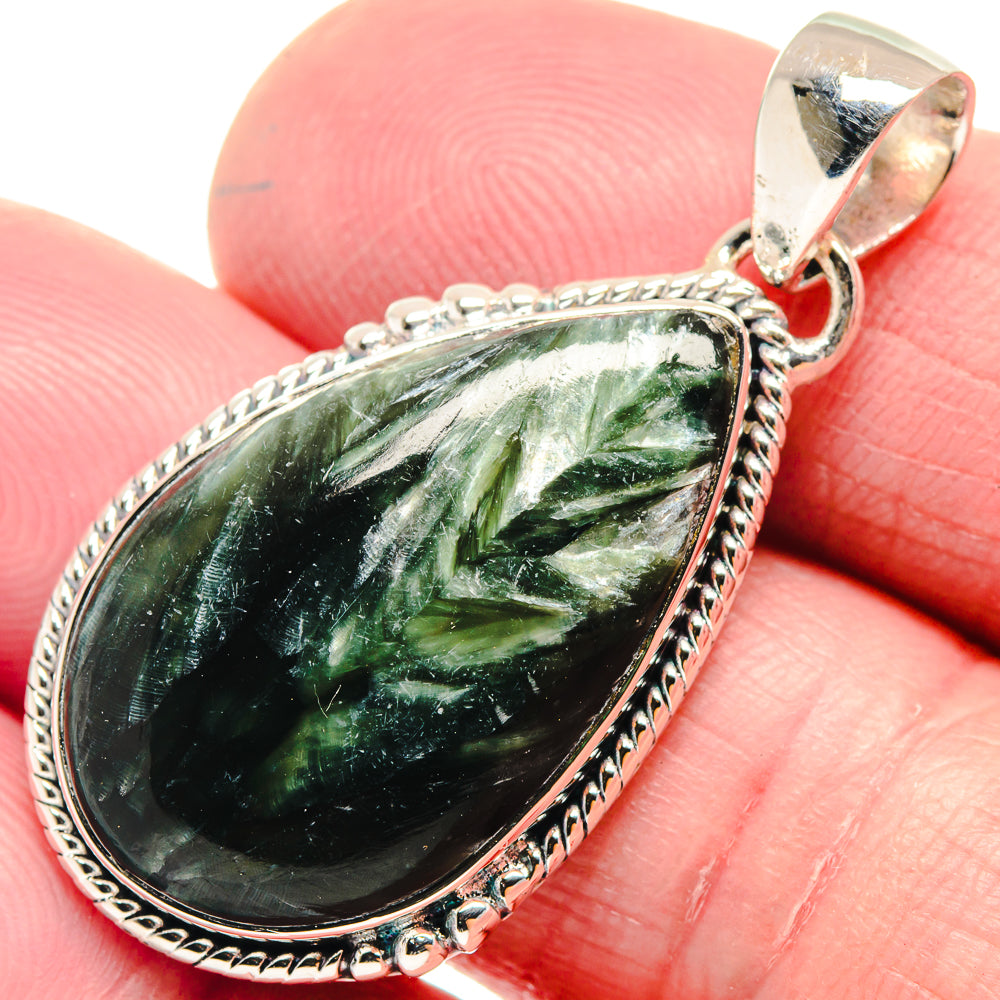 Seraphinite Pendants handcrafted by Anasilvercos - PD18625