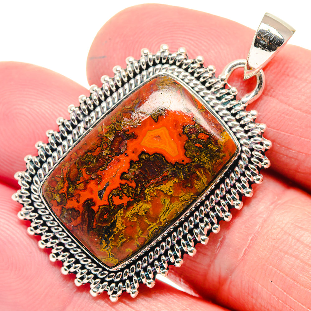 Morocco Agate Pendants handcrafted by Anasilvercos - PD18626