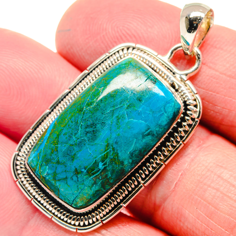 Chrysocolla Pendants handcrafted by Anasilvercos - PD18629