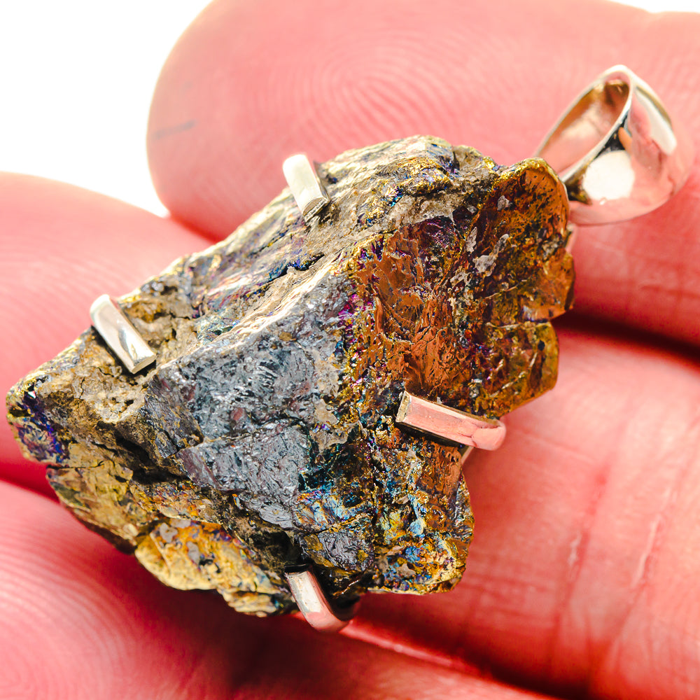 Spectro Pyrite Druzy Pendants handcrafted by Anasilvercos - PD18649
