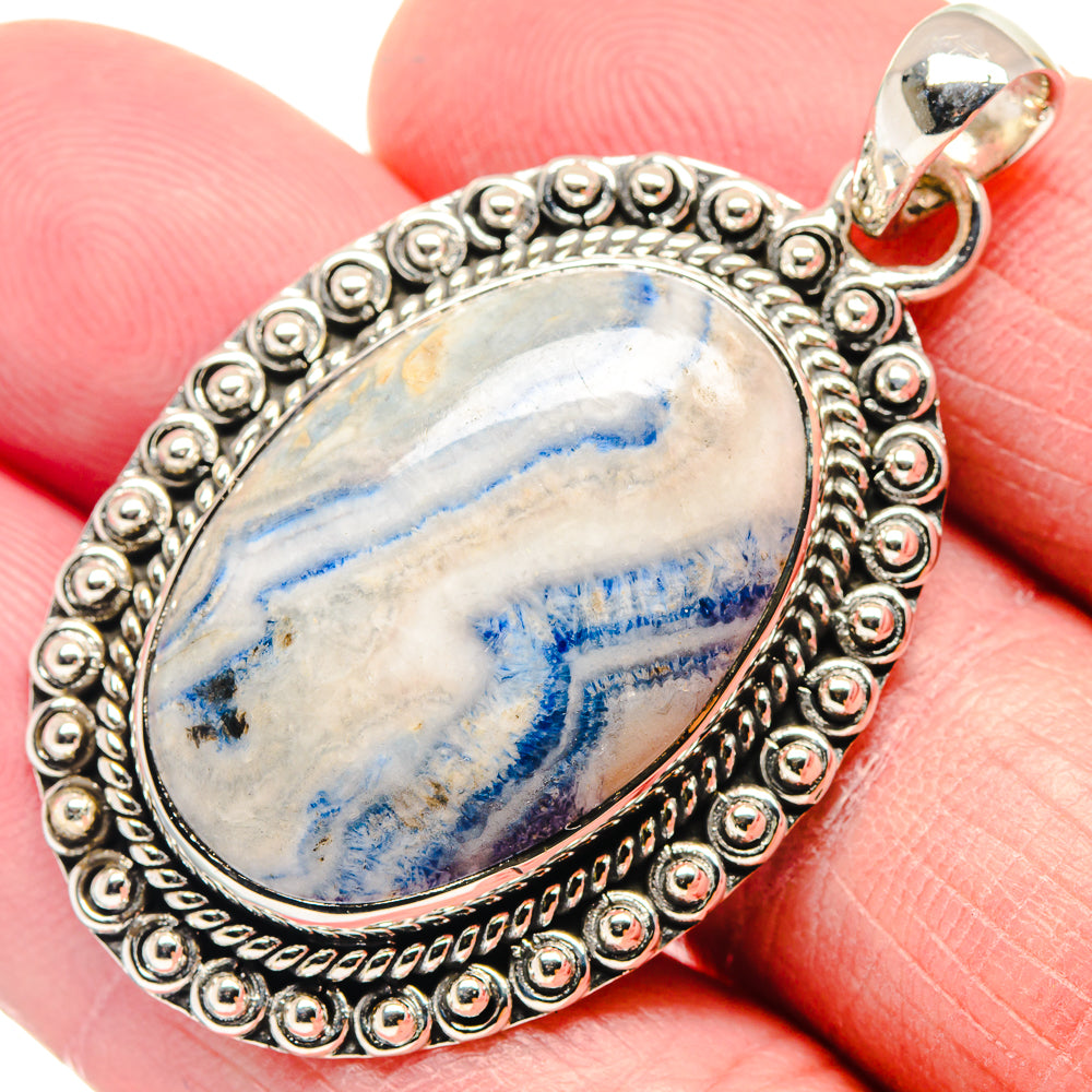 Blue Scheelite Pendants handcrafted by Anasilvercos - PD18665