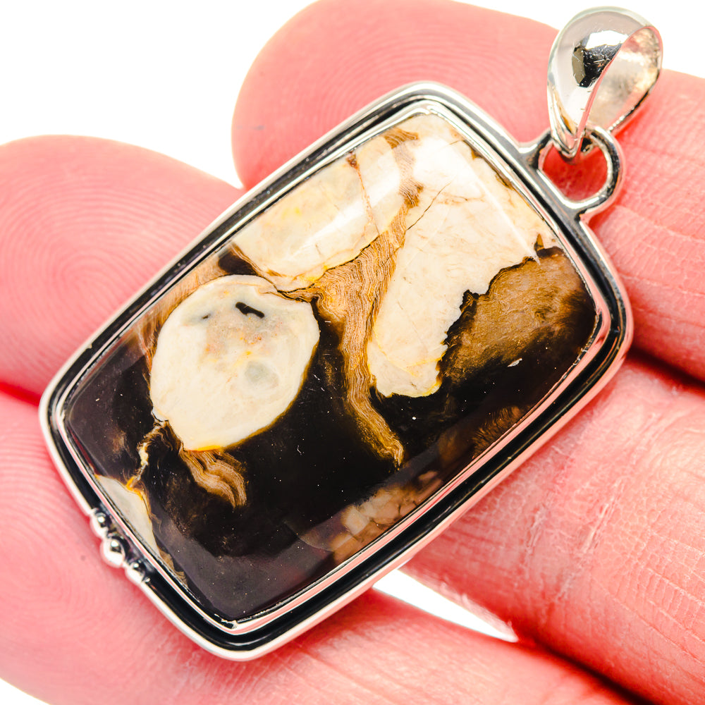 Peanut Wood Jasper Pendants handcrafted by Anasilvercos - PD18666