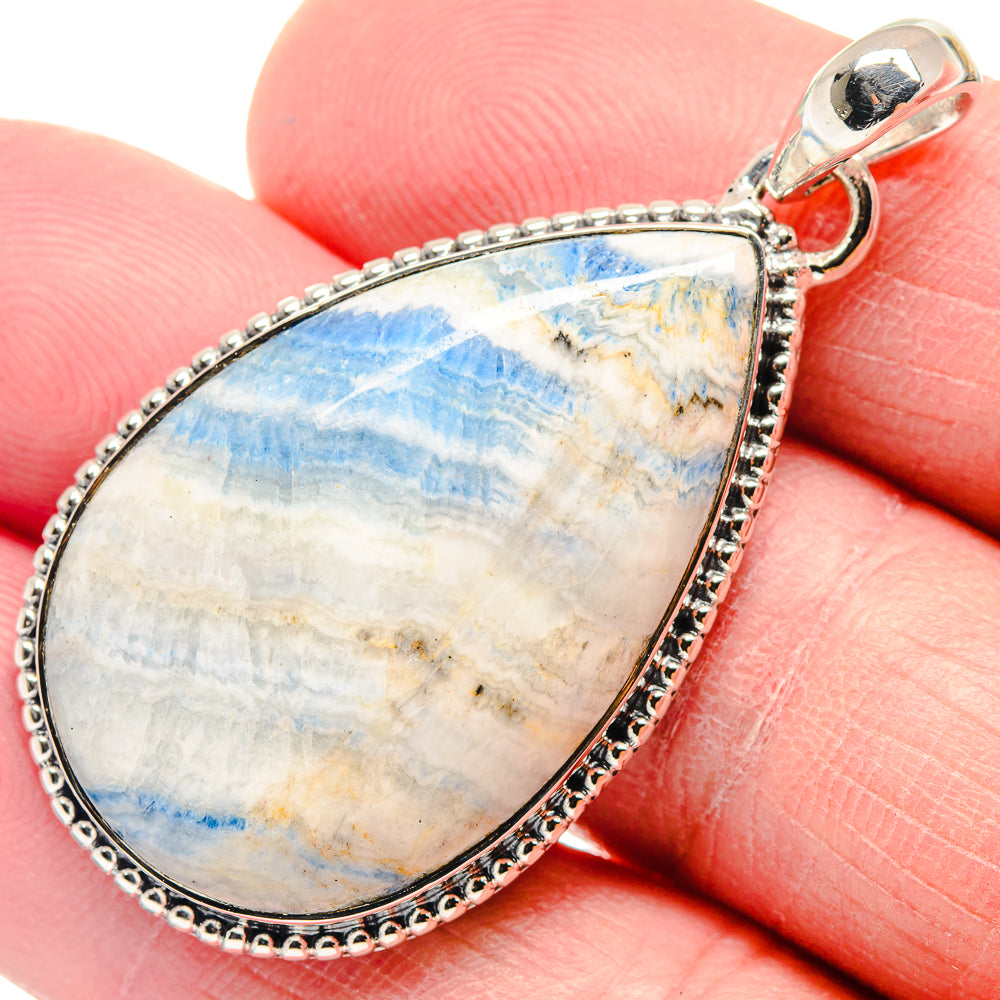 Blue Scheelite Pendants handcrafted by Anasilvercos - PD18672