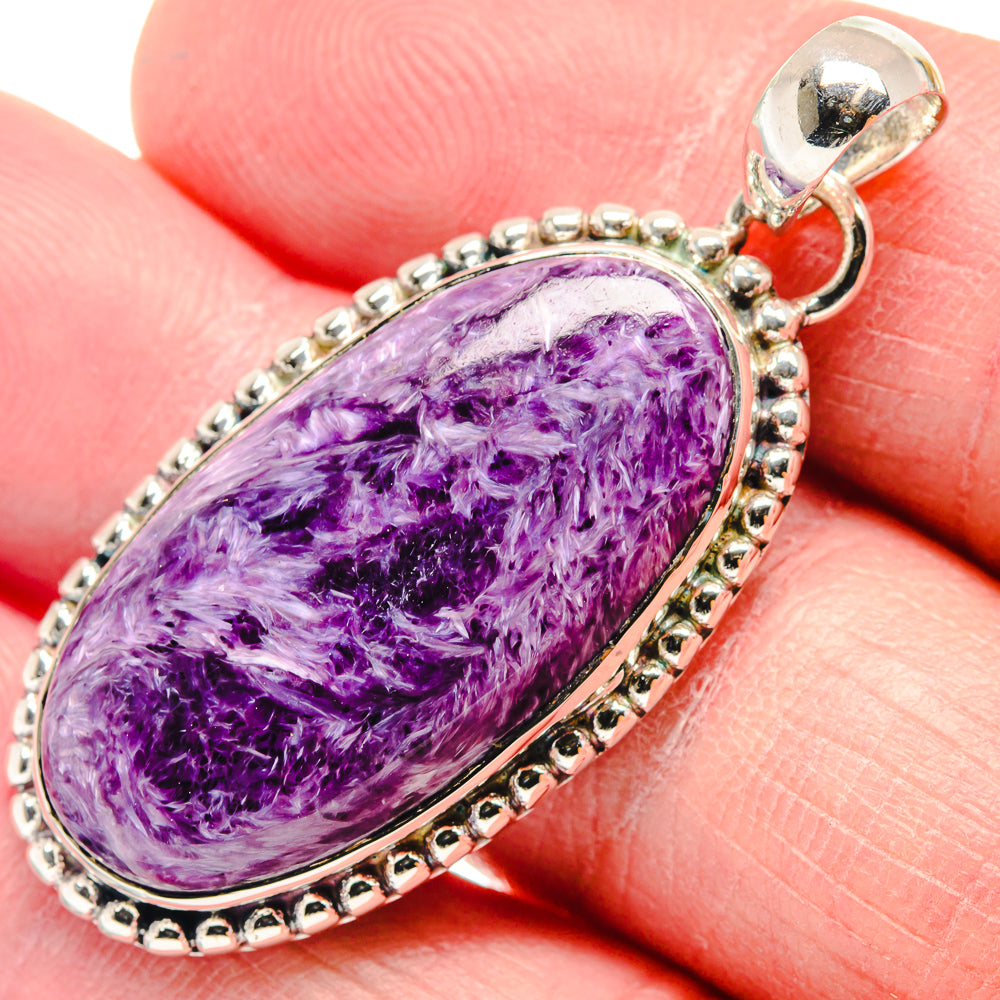Charoite Pendants handcrafted by Anasilvercos - PD18675