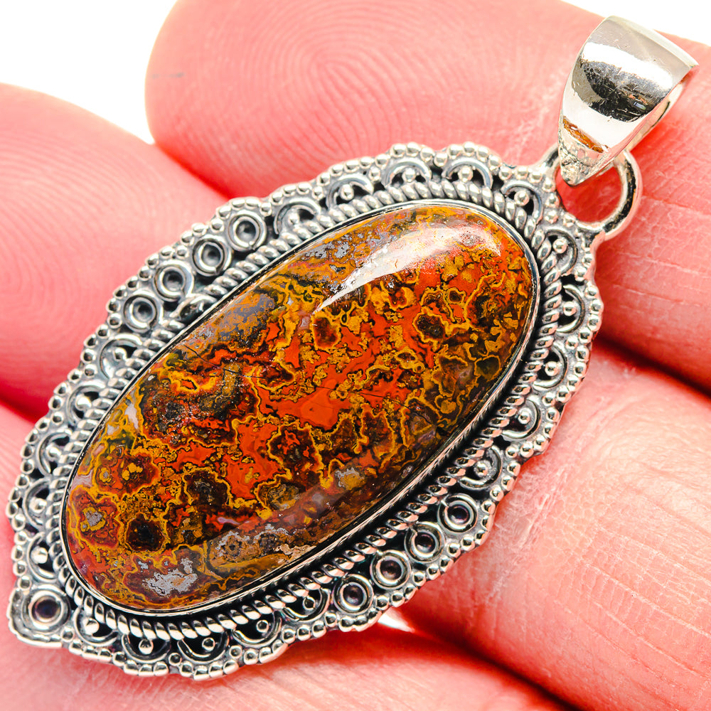 Morocco Agate Pendants handcrafted by Anasilvercos - PD18676
