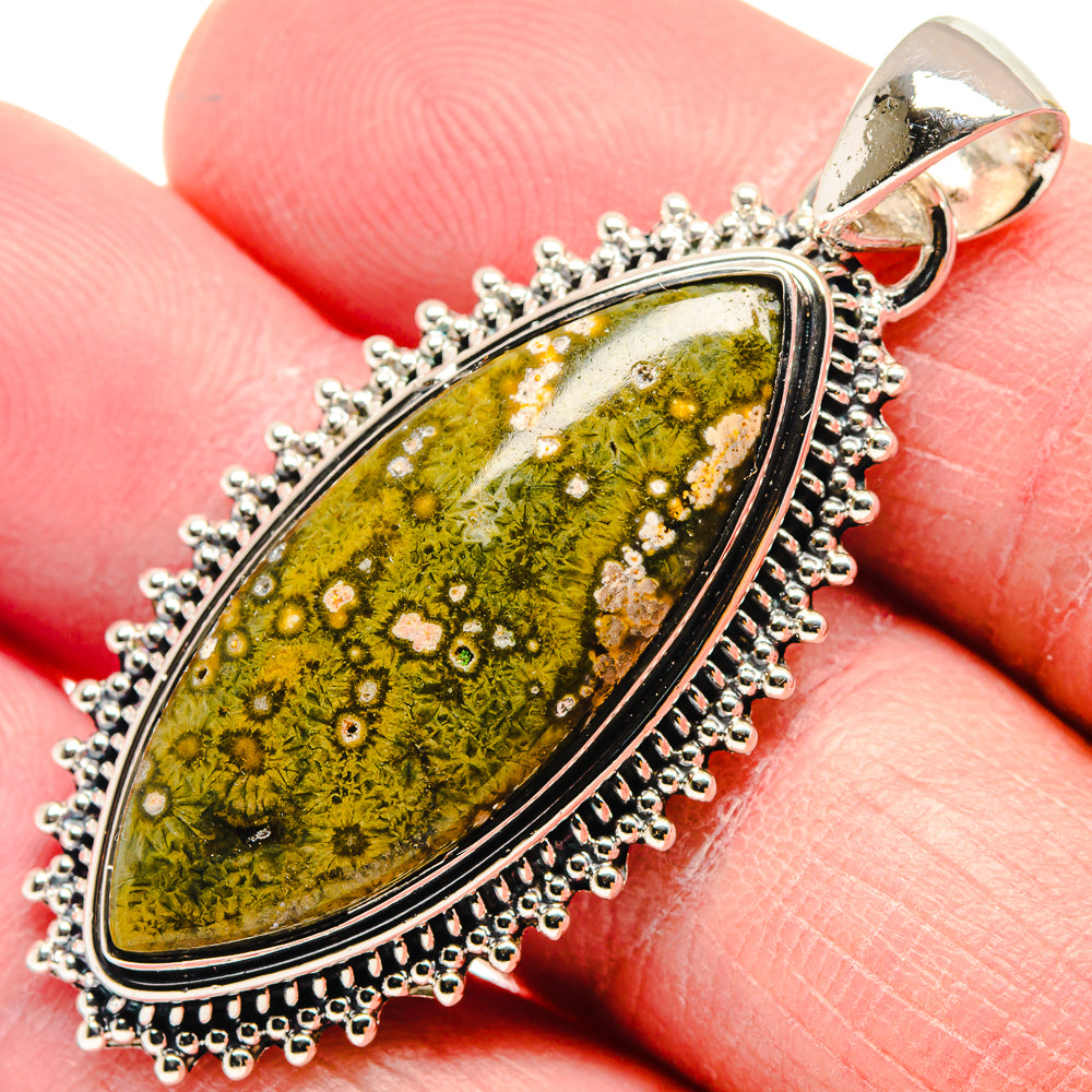 Ocean Jasper Pendants handcrafted by Anasilvercos - PD18678