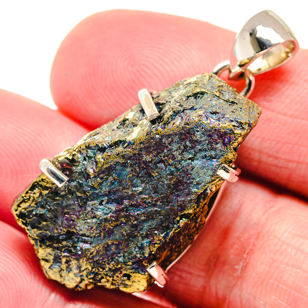 Spectro Pyrite Druzy Pendants handcrafted by Anasilvercos - PD18685