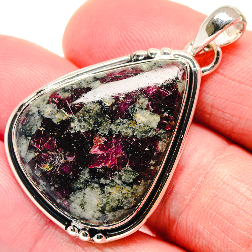 Russian Eudialyte Pendants handcrafted by Anasilvercos - PD18689