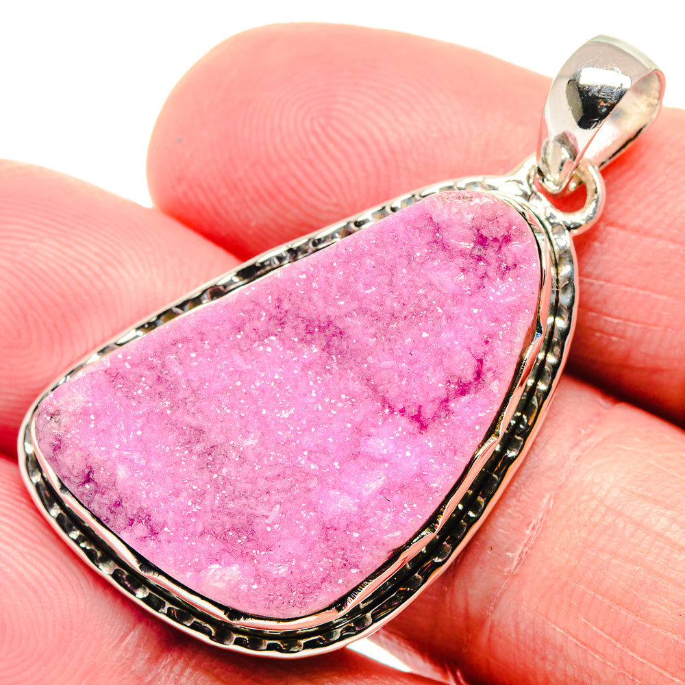 Cobalto Calcite Druzy Pendants handcrafted by Anasilvercos - PD18697