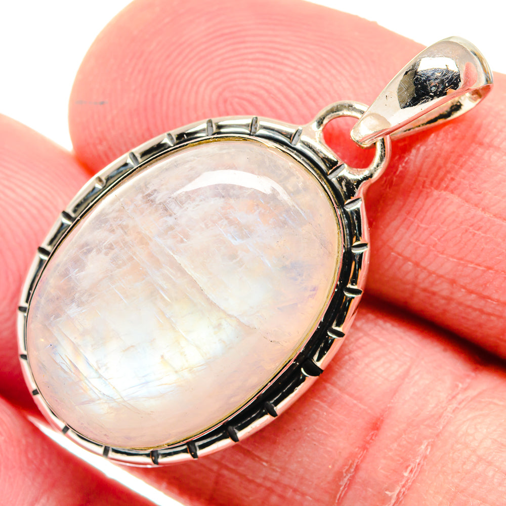 Rainbow Moonstone Pendants handcrafted by Anasilvercos - PD18705