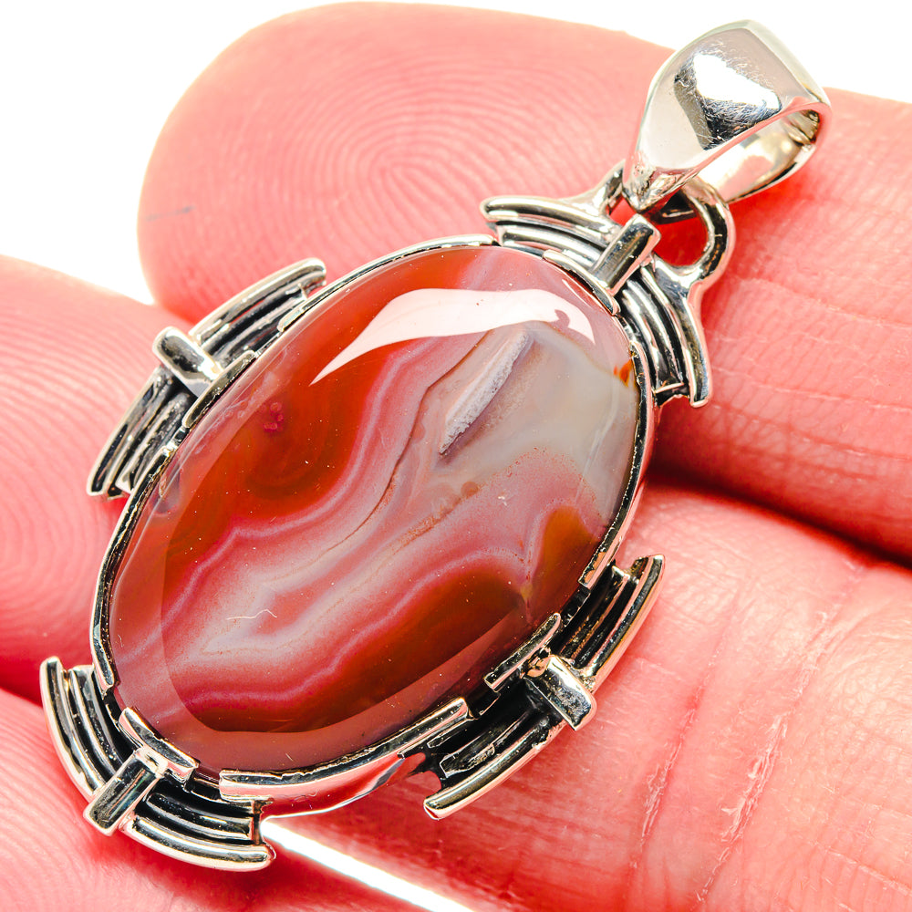 Botswana Agate Pendants handcrafted by Anasilvercos - PD18714