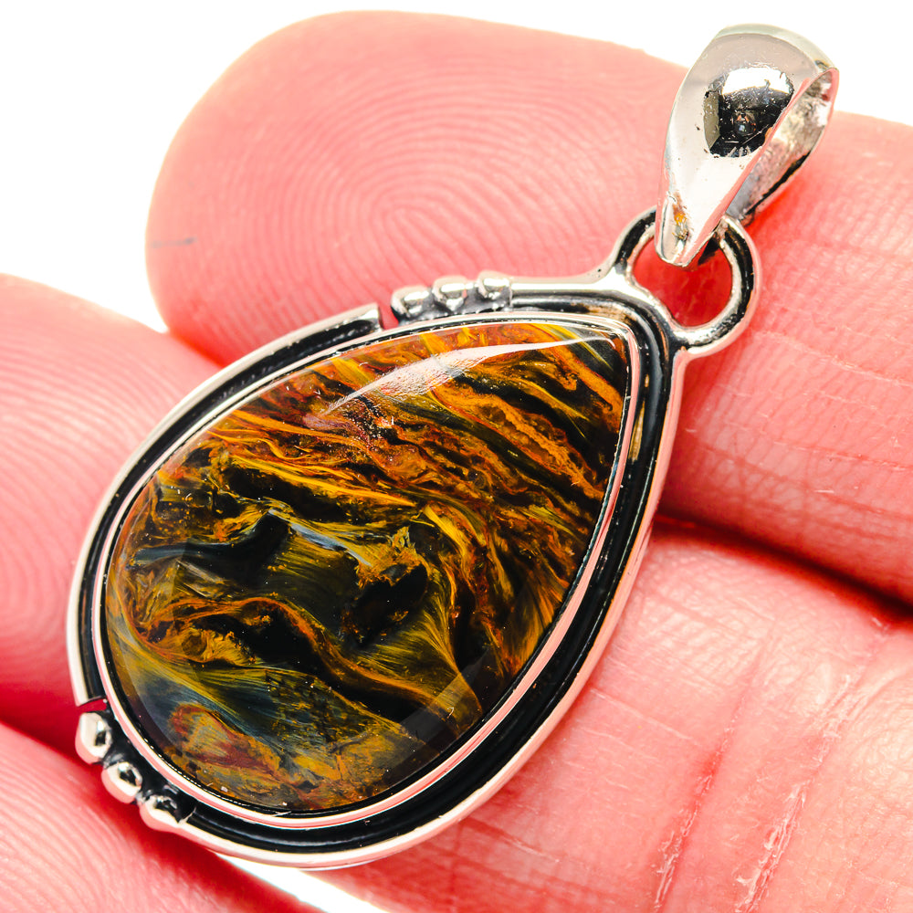 Golden Pietersite Pendants handcrafted by Anasilvercos - PD18733
