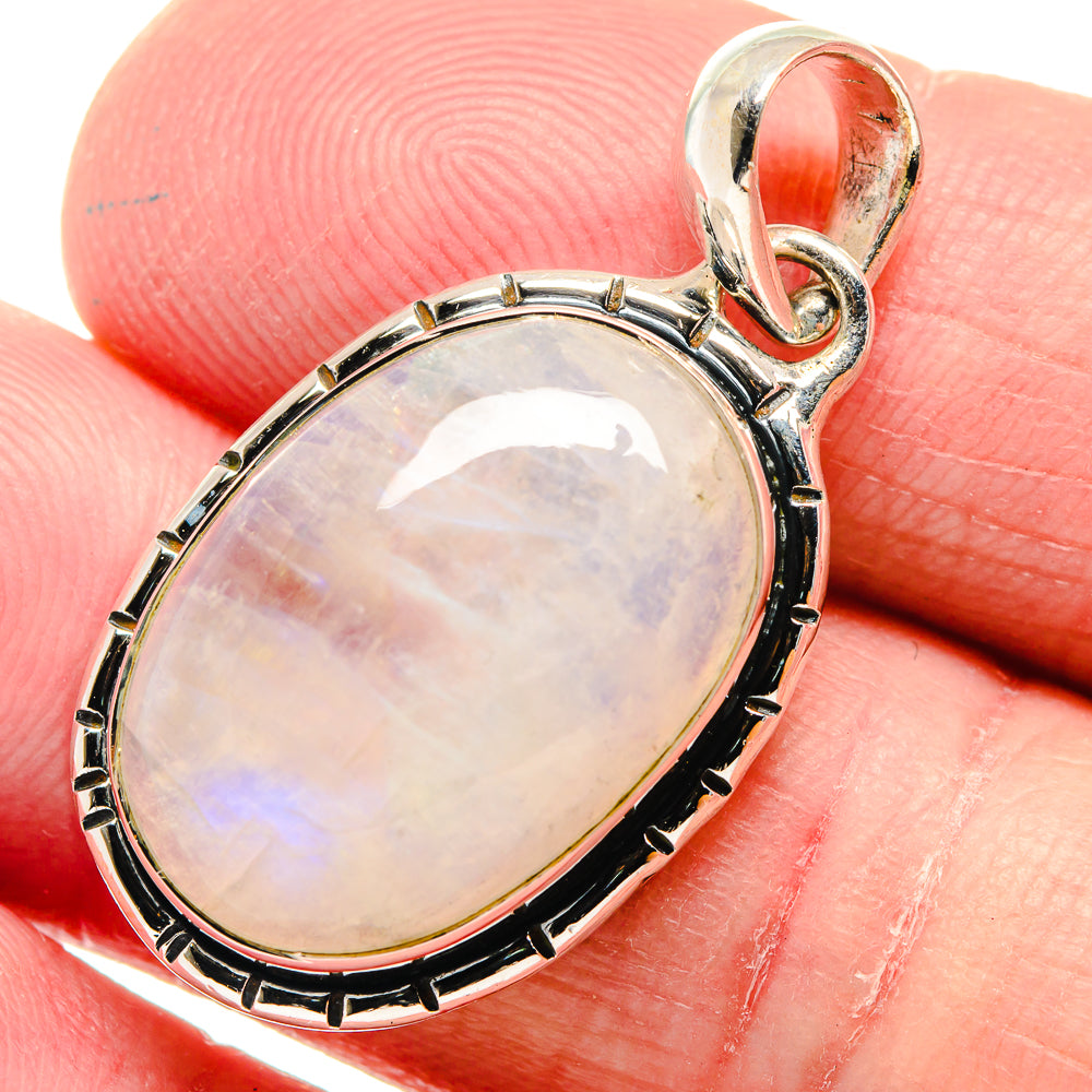 Rainbow Moonstone Pendants handcrafted by Anasilvercos - PD18738