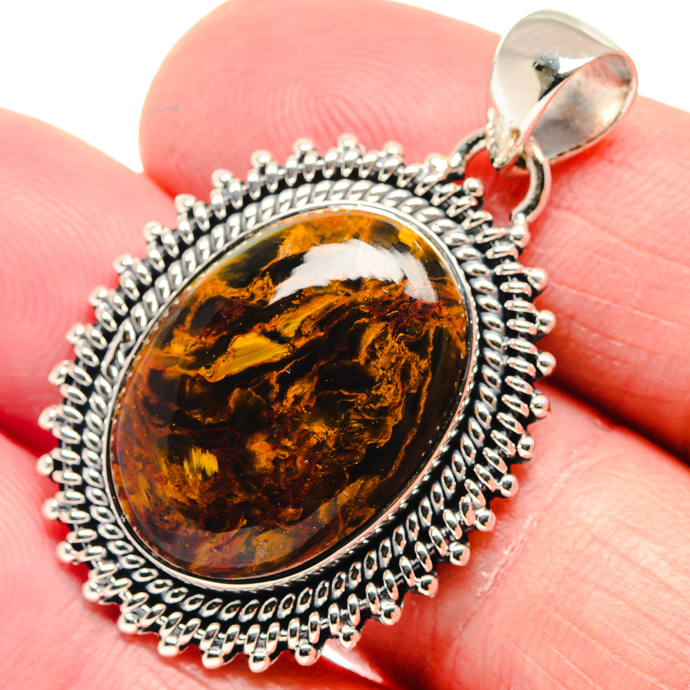 Golden Pietersite Pendants handcrafted by Anasilvercos - PD18748