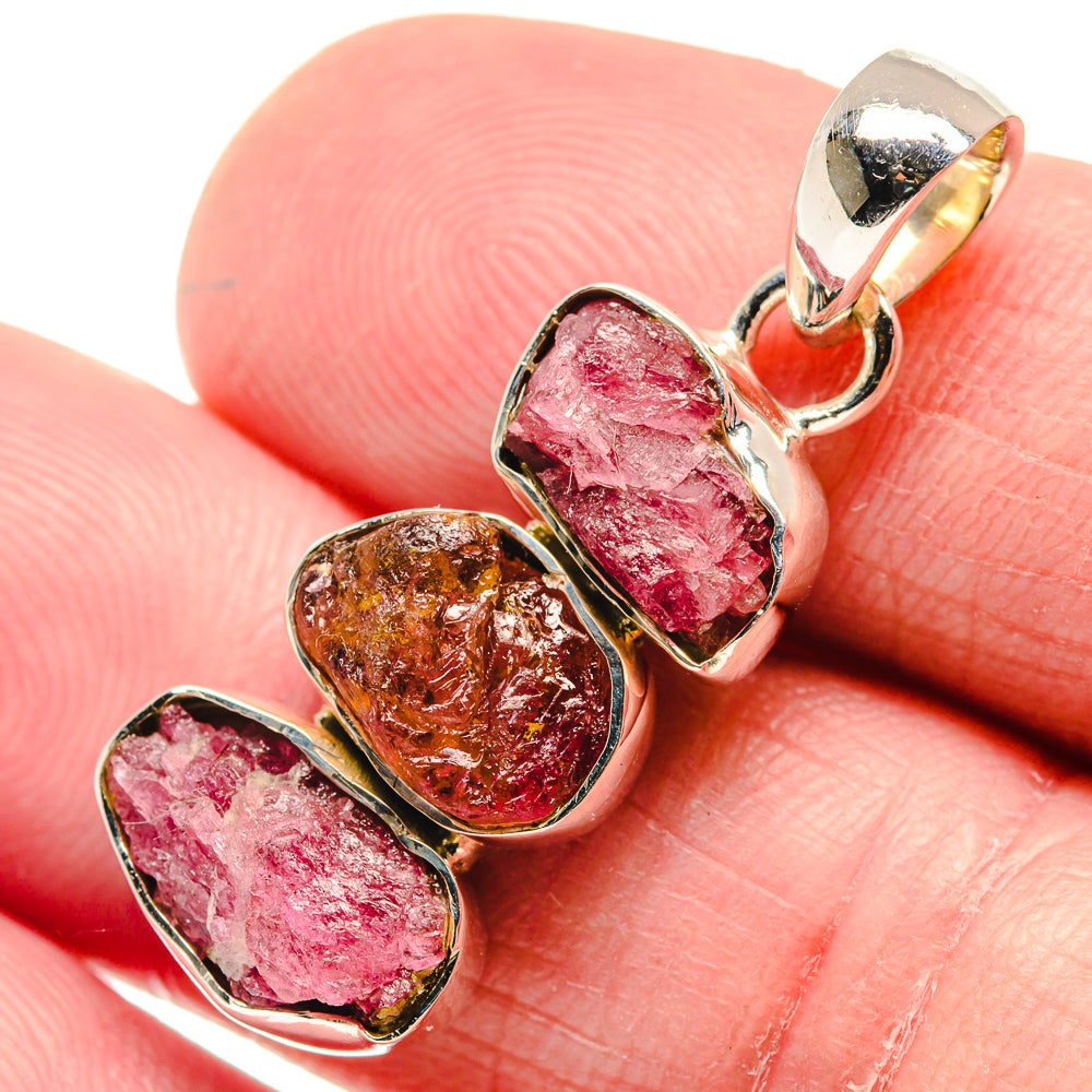 Pink Tourmaline Pendants handcrafted by Anasilvercos - PD18755