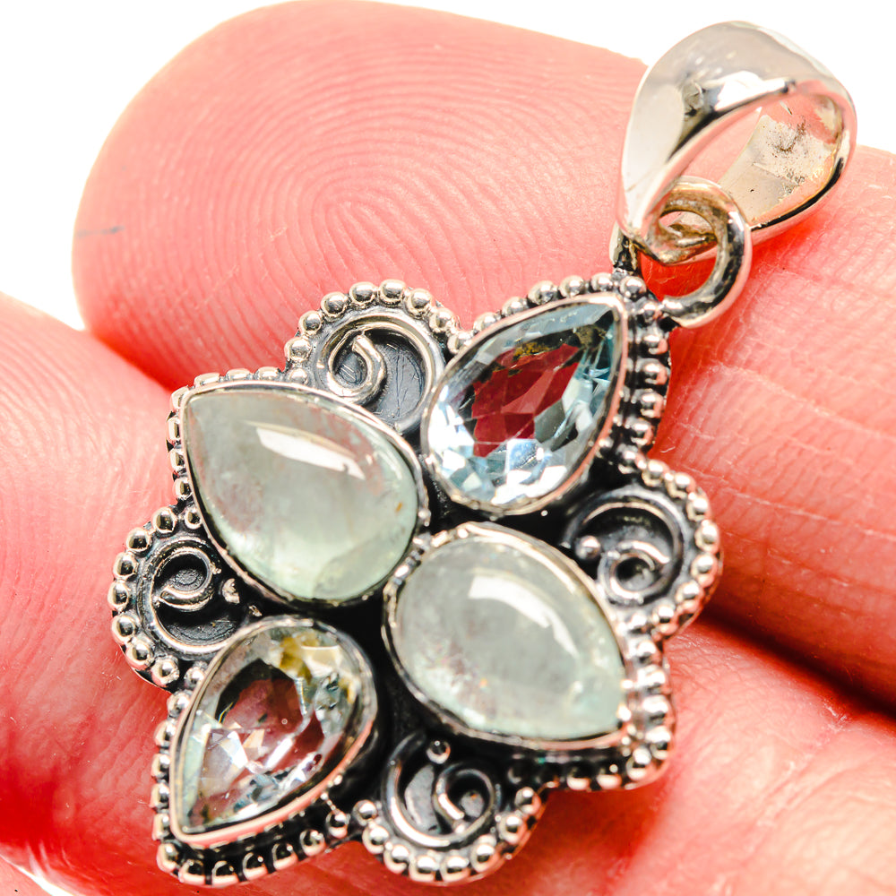 Aquamarine Pendants handcrafted by Anasilvercos - PD18756