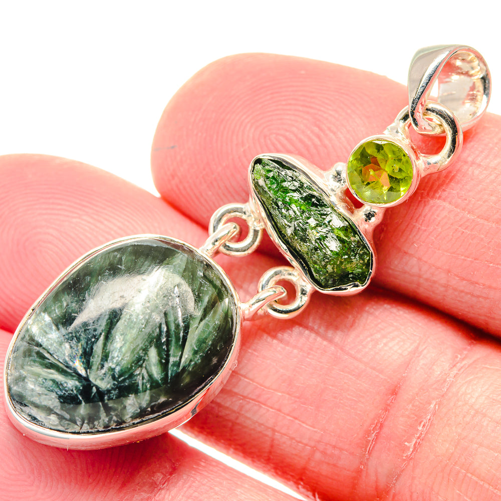 Seraphinite Pendants handcrafted by Anasilvercos - PD18765