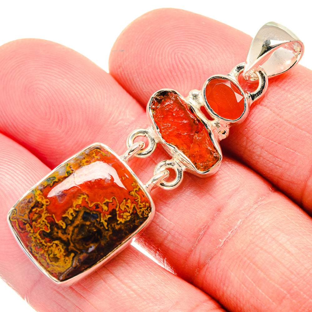 Morocco Agate Pendants handcrafted by Anasilvercos - PD18772