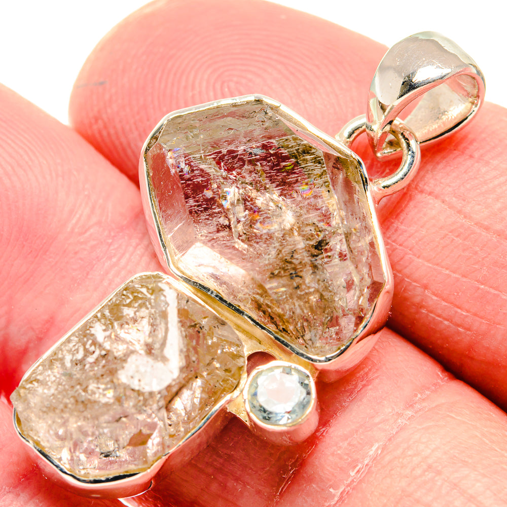 Herkimer Diamond Pendants handcrafted by Anasilvercos - PD18778