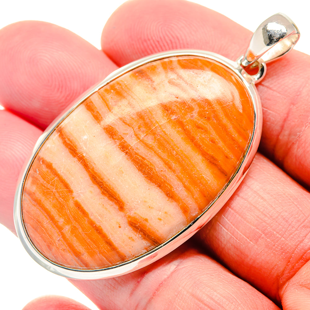 Orange Agate Pendants handcrafted by Anasilvercos - PD18781