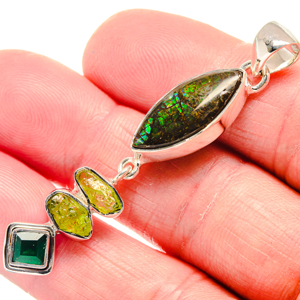 Ammolite Pendants handcrafted by Anasilvercos - PD18793