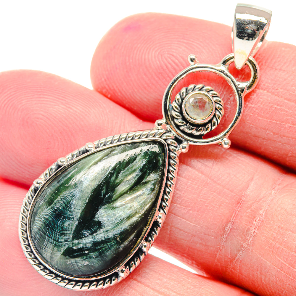 Seraphinite Pendants handcrafted by Anasilvercos - PD18832