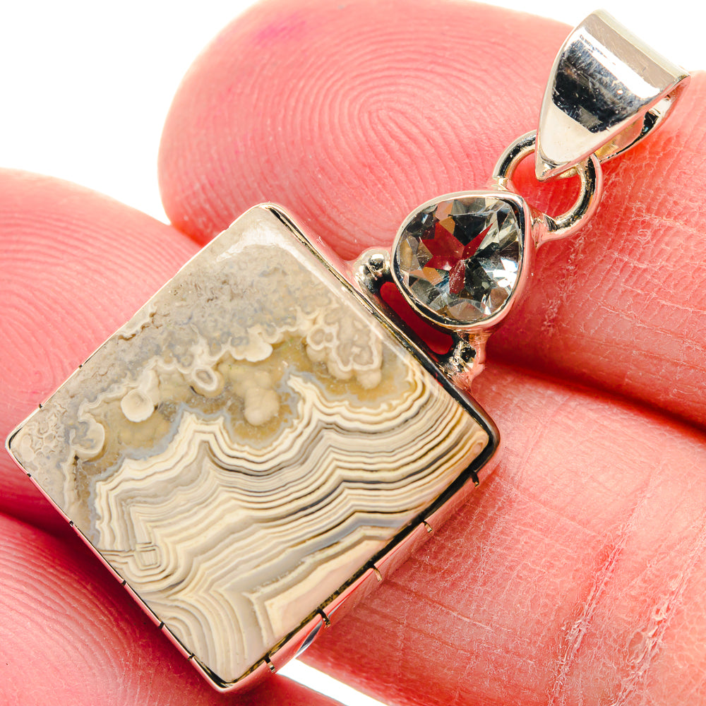 Laguna Lace Agate Pendants handcrafted by Anasilvercos - PD18840