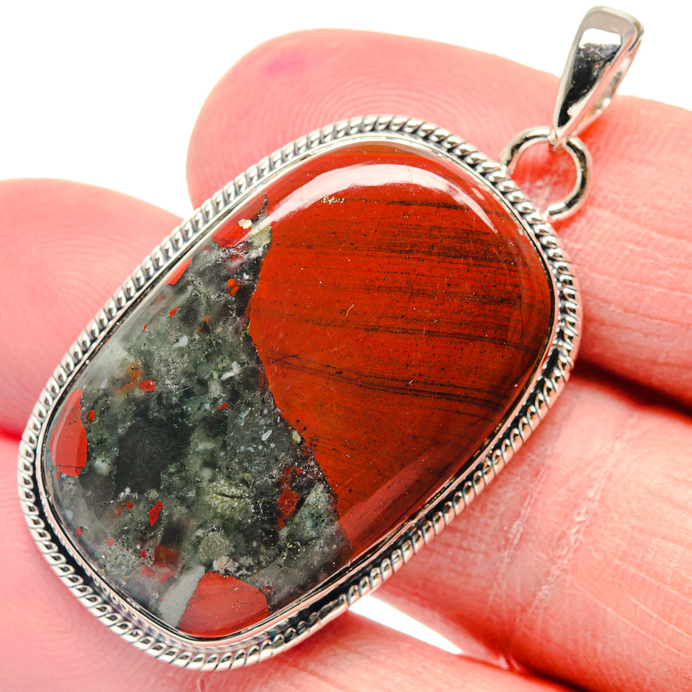 Red Jasper Pendants handcrafted by Anasilvercos - PD18853