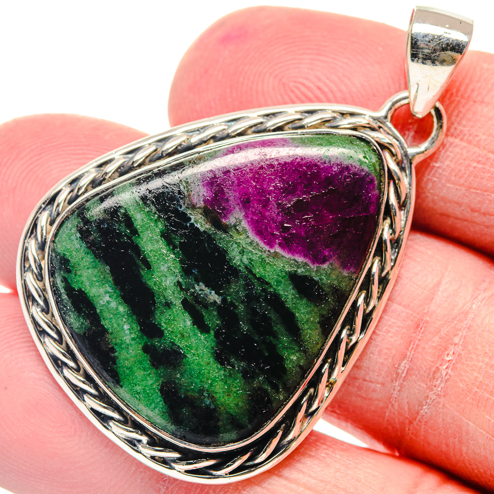 Ruby Zoisite Pendants handcrafted by Anasilvercos - PD18855