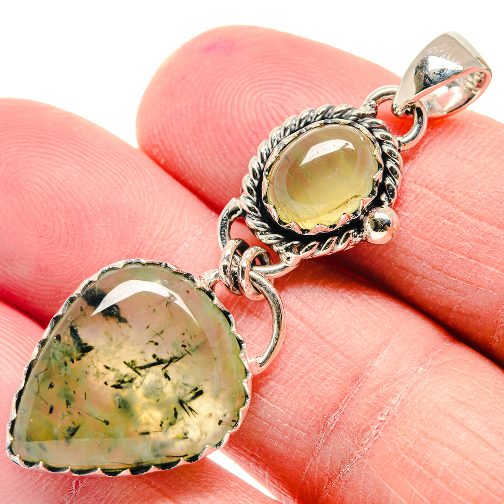 Prehnite Pendants handcrafted by Anasilvercos - PD18857