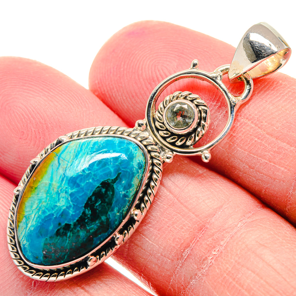 Chrysocolla Pendants handcrafted by Anasilvercos - PD18889