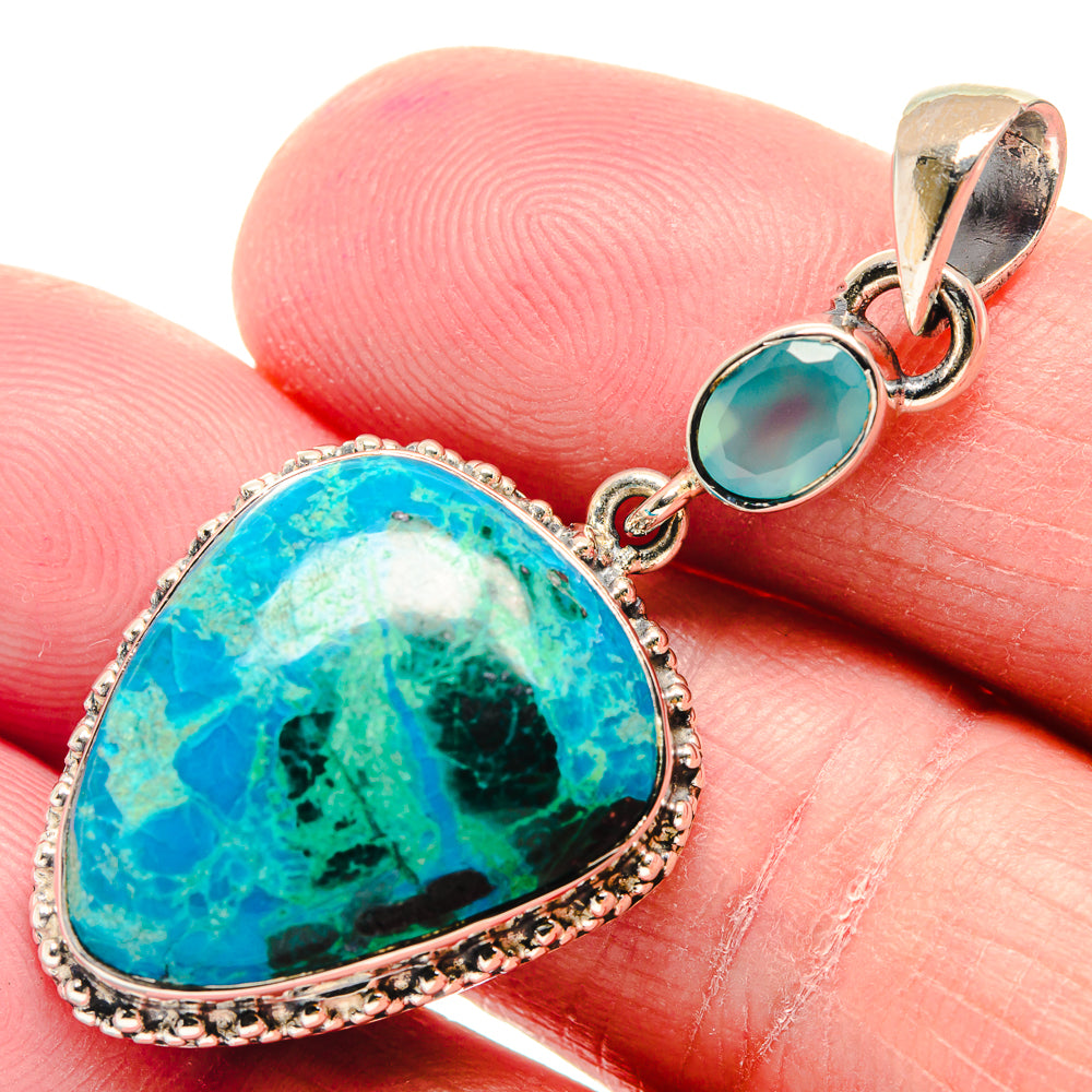 Chrysocolla Pendants handcrafted by Anasilvercos - PD18909